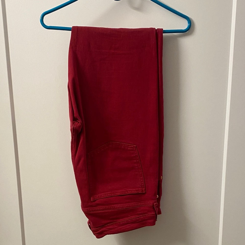 GAP 90s Straight Leg High-Rise Jeans - Red